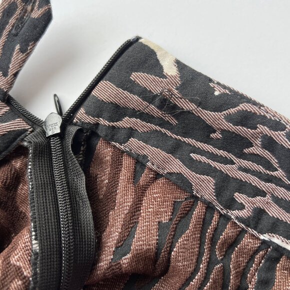 St. John Animal Print Stretch Slim Fit Ankle Pants Black / Beige Womens Size 2 - Picture 12 of 12